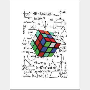 Math problem Rubik Rubics Cube Posters and Art